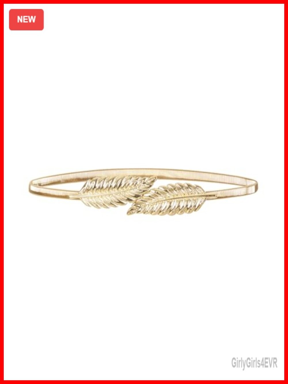 Metallic Chain Waist Belt Stretch Hook Eye Closure